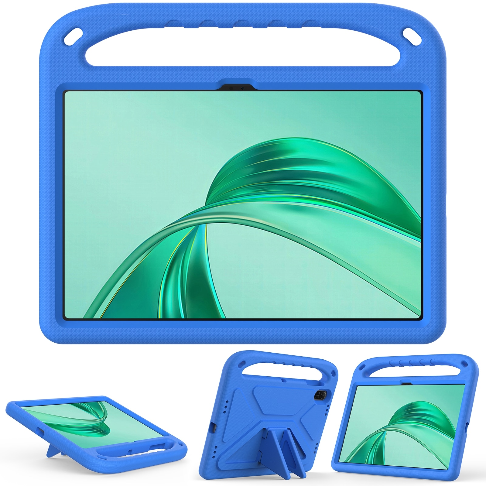Husa tableta pentru Honor Pad X8a, portabila cu maner, din EVA rezistent la socuri, in culoare albastru