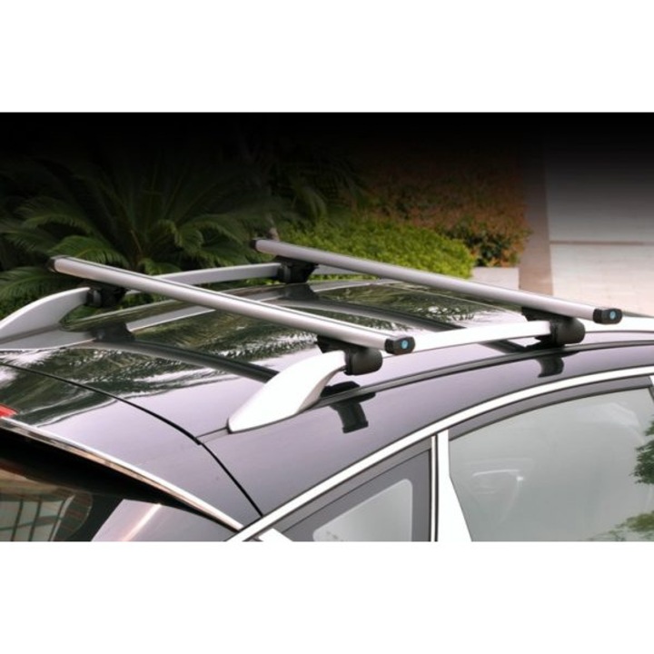 Set 2 bare transversale VENUS STAR, aluminiu, 110cm, argintiu, latime reglabila, antifurt