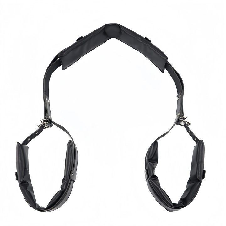 Páros szett, ágyhoz rögzíthető rögzítő szett, Bondage Sling láb, állítható, szemtakaró, univerzális, YHJ, fekete