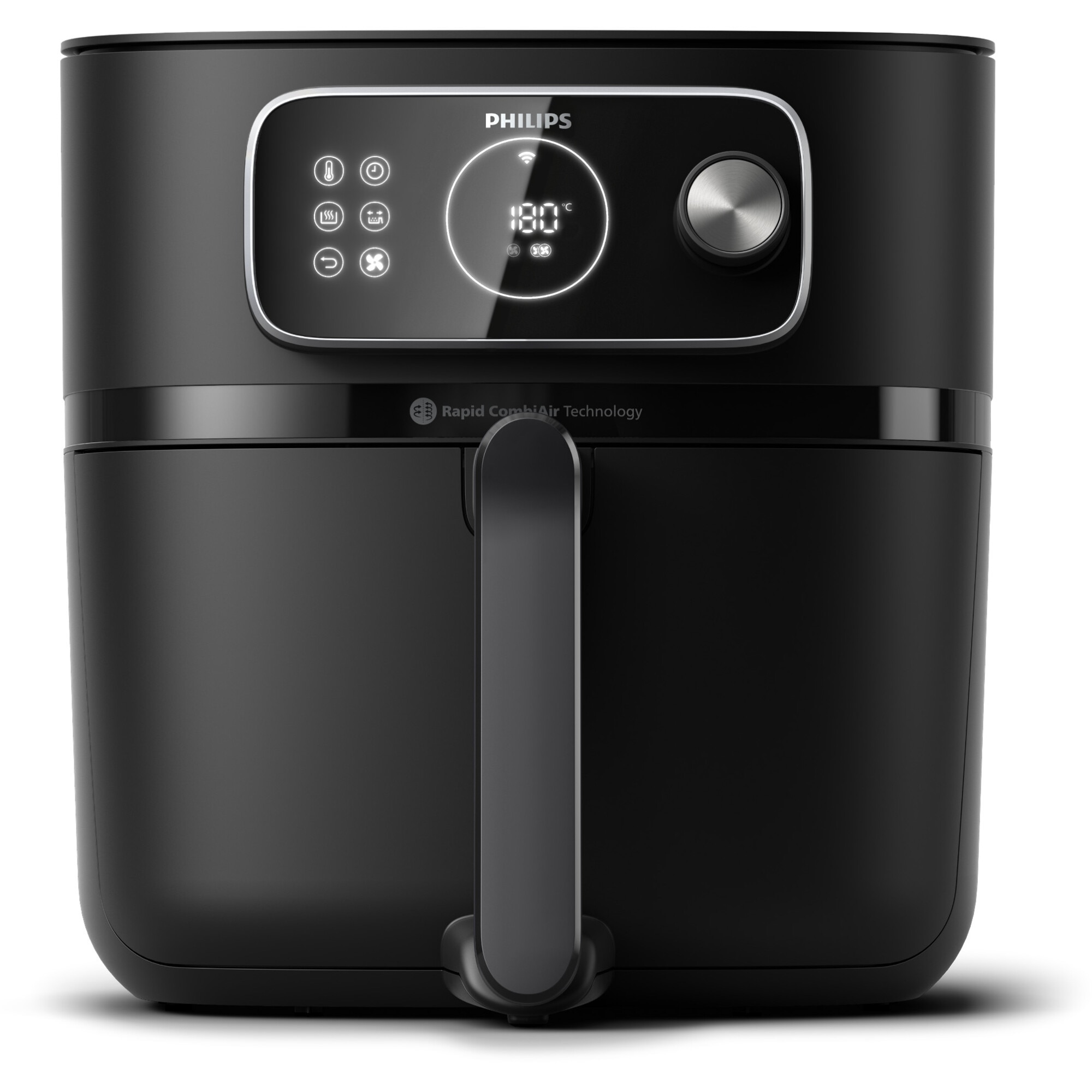 Friteuza cu aer cald Philips HD9876/90, seria 7000 Combi XXL conectat, capacitate XXL de 2 kg/ 8.3L, Tehnologia Rapid CombiAir, Programe de gatit automate, Curatare rapida, 22 func