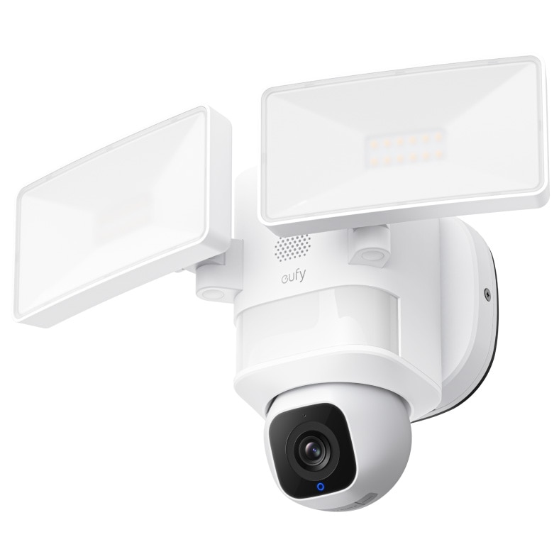 Camera supraveghere eufy Floodlight E30, Wireless, Pan&Tilt Supraveghere 360, 2K HD, 2.4 GHz Wi-Fi, 2000 lumeni, inregistrare 24/24, Inteligenta Artificiala, Alb