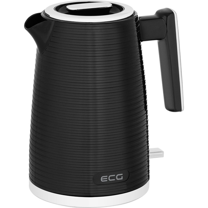 Fierbator electric ECG RK 1751 Stripe, 2200 W, 1.7 litri, negru