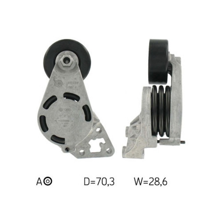 Autó ékszíjfeszítő, SKF, VW 1,4TDI-hez, SKF, 70,5x28,5mm, automata