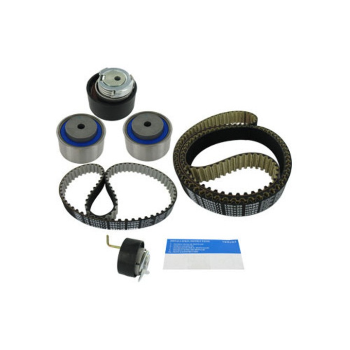 SKF vezérműszíj készlet, 28,7x20mm, 195 és 85 fog, fekete, PEUGEOT 2.7HDI 05-