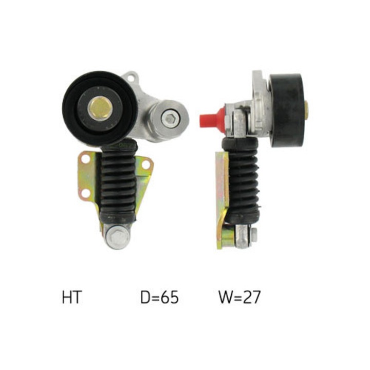 SKF többbordás ékszíjfeszítő, 65x27mm, rögzítőanyaggal, Fiat 2.0-hoz
