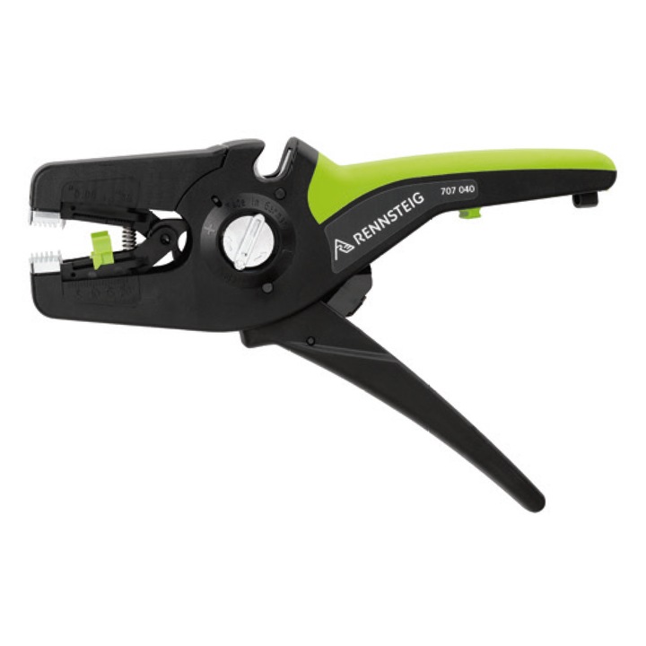 RENNSTEIG kábelcsupaszító fogó, 0,08 - 16 mm2, zöld / fekete