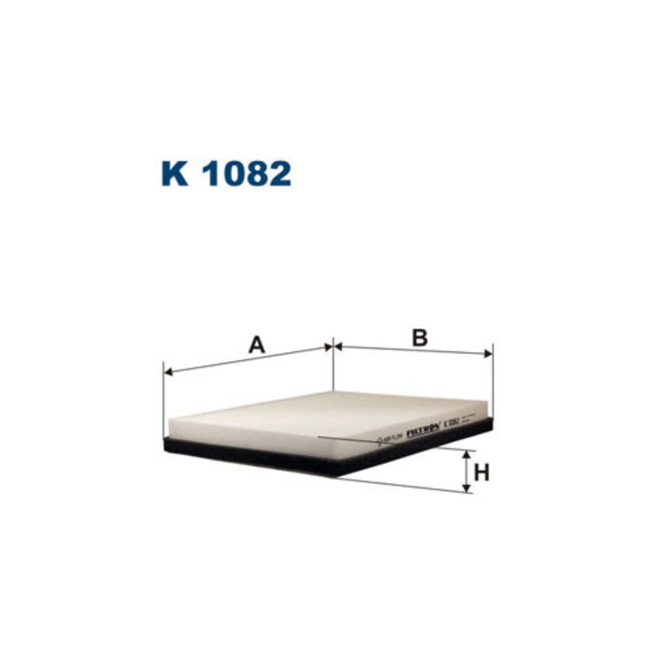 Utasoldali szellőzőszűrő Filtron K 1082, 239x202x30mm