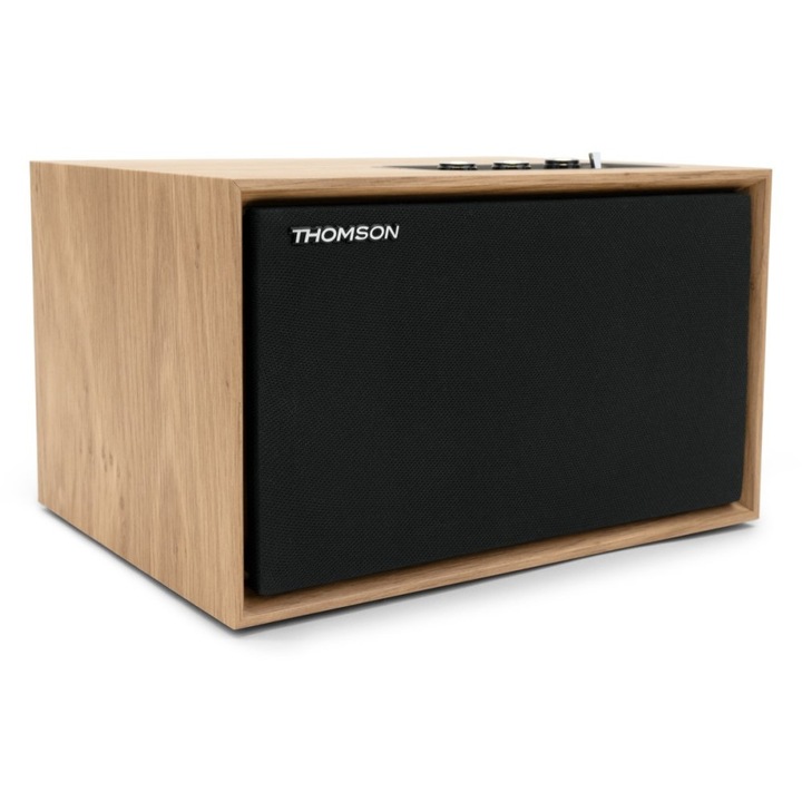 Hordozható hangszóró, Thomson, WS302, Bluetooth 5.3, 50 W, 24 x 17 x 14 cm, Barna / Fekete