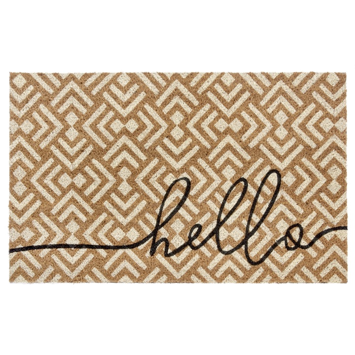 Covor intrare Hanse Home, model Mix Mats, geometric, din fibra de cocos, antiderapant, 40x60cm