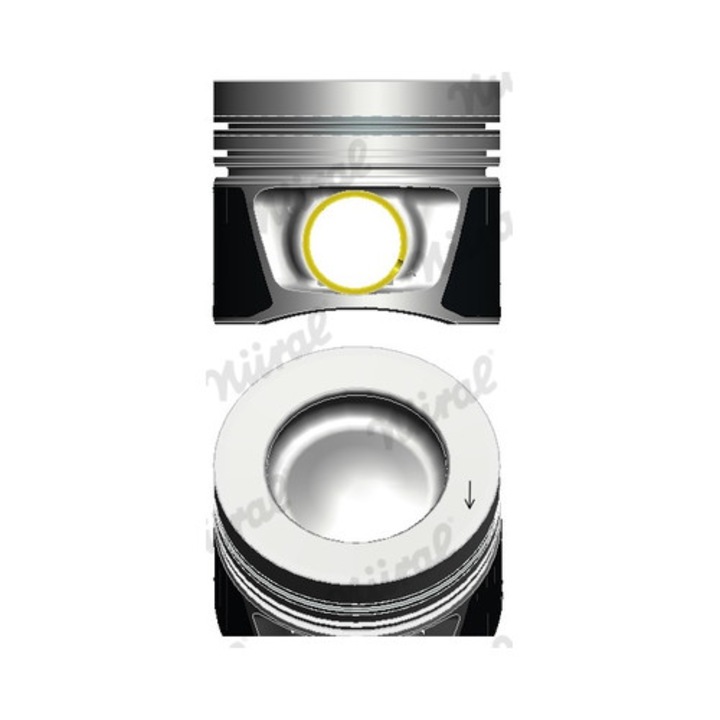 Dugattyú NURAL 87-432300-00, 81mm, 66mm, hűtőcsatornával