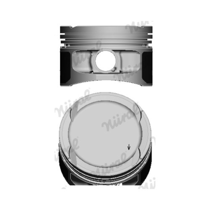 Dugattyú NURAL 87-116107-00, 77x49.67mm, 28.67mm, 17mm