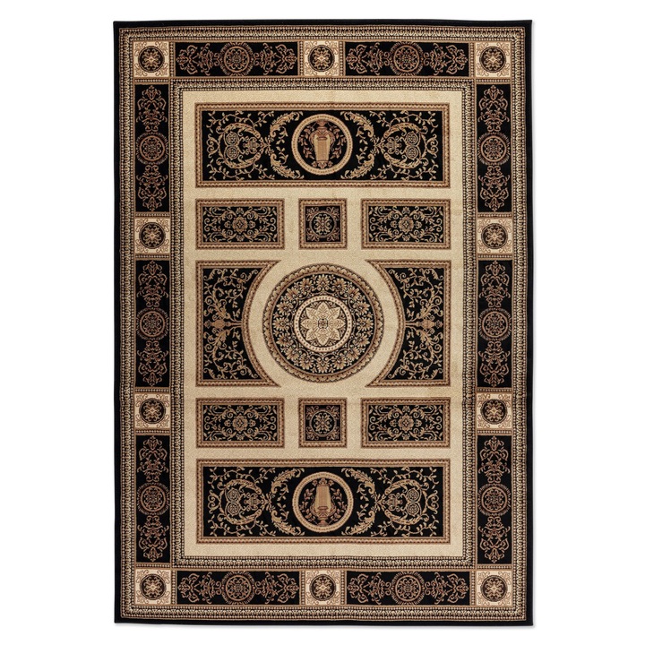 Covor, Nouristan, crem/negru,120x170