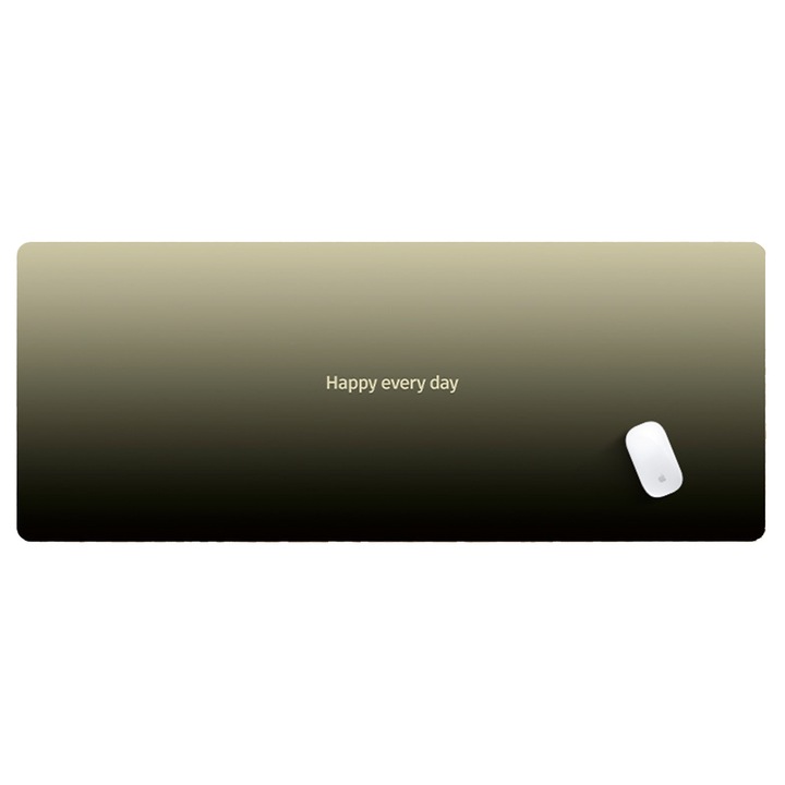 Mousepad mare cauciucat, AYSTOAYS®, Baza Anti-Derapanta, Margine Cusuta, lavabil, Pentru Gaming, Birou, 900 x 400 X 3 mm, Negru/Galben