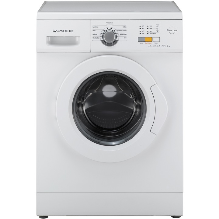 Masina de spalat rufe Daewoo DWD-MH1011, 6 kg,1000 RPM, Clasa A+, Alb