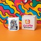 Cana cu formatia/trupa stray kids 3, Cri-Flo, Ceramica, 330ml, Maner si interior Rosu