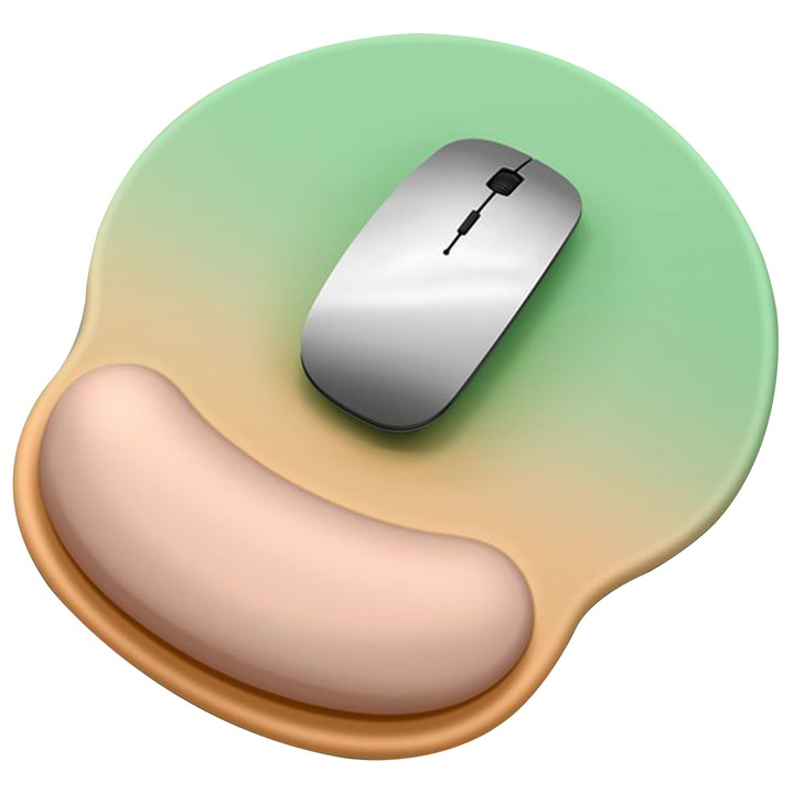 Mousepad AYSTOAYS®, Cu Suport Pentru Incheietura Mainii, suprafata moale si rezistenta,, Ergonomic, Reducerea Oboselii Si Durere In Incheietura Mainii, Pentru Birou, Verde de apa