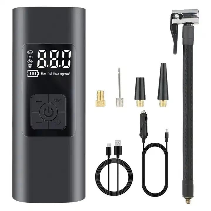 Compresor Auto portabil G5227, GOXAWEE, Wireless, 150 PSI, 20 L/min, 3x2000 mAh, Negru