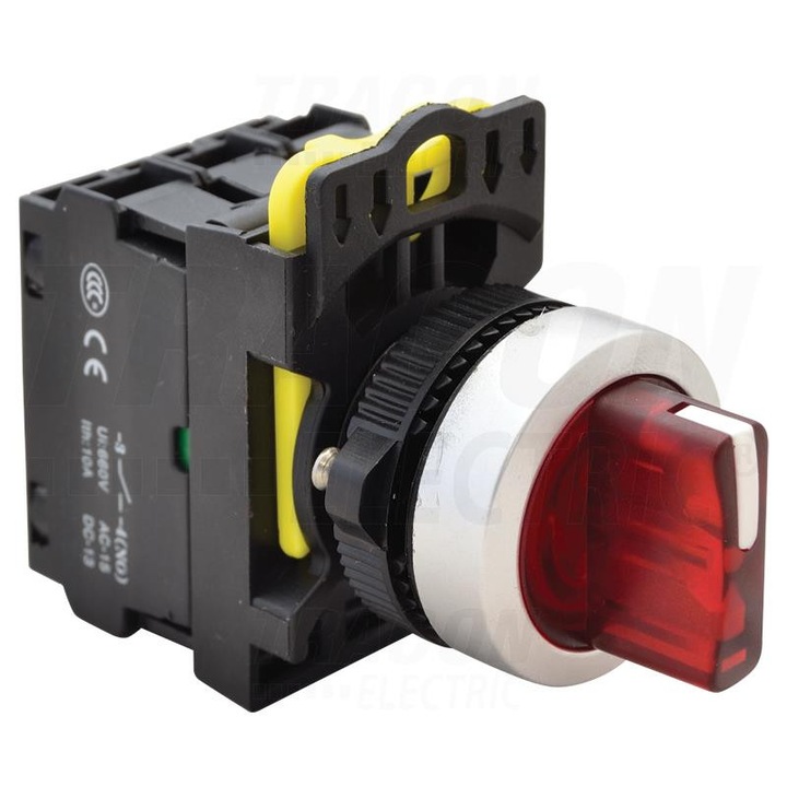 Comutator rotativ iluminat cu LED, cu doua pozitii NYK3-SL21G, Tracon Electric