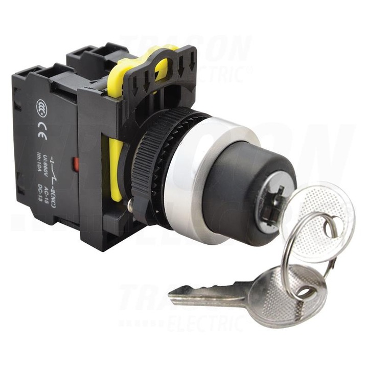 Comutator rotativ iluminat cu LED, cu doua pozitii NYK3-SL21G, verde