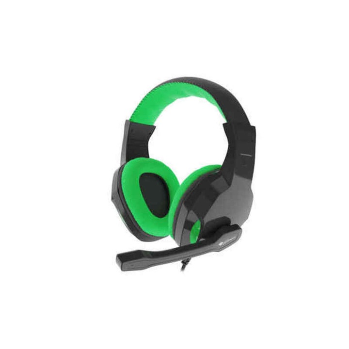 Casti PC Genesis NSG-1435 cu microfon, cablu, 1,8m, negru-verde