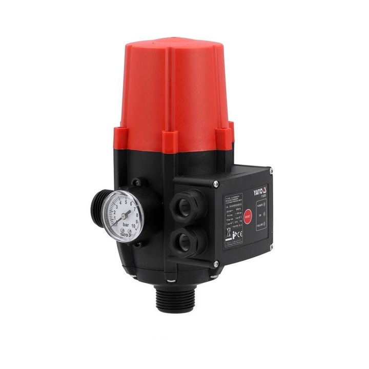 Presostat electronic 1.1kw, Yato, presiune 10bar, IP65, racord 1''