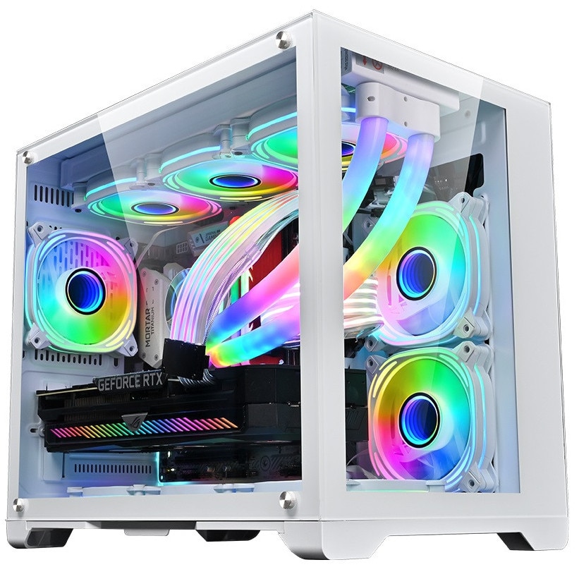 【SASUKEPC】Ryzen7 5700x RTX2070super Sistem Desktop PC AMD Ryzen 7 5700X pana la 4.6 Ghz, 16 GB ram