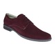 Pantofi barbati casual din piele naturala intoarsa visiniu Marime 43