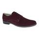 Pantofi barbati casual din piele naturala intoarsa visiniu Marime 43