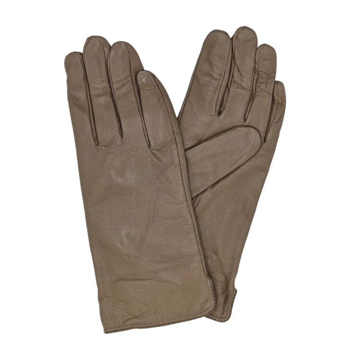 Manusi femei, Onore, piele naturala,model uni, Bej, One-Size