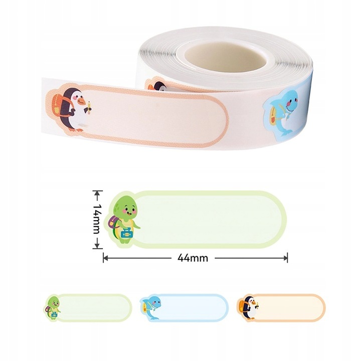 Set 150 Etichete Autoadezive Edibazzar 14x45mm cu Design Animale Colorate, Perfecte pentru Personalizare Nume Copii, Rechizite Scoala, Gradinita, Organizare Jucarii, Identificare Obiecte, Siguranta, Durabile si Versatile