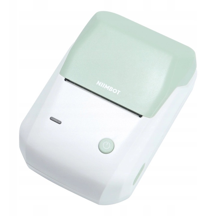 Imprimanta termica NIIMBOT B1 Bluetooth, 203 dpi, Alb-Verde, set cu rola etichete 50x30 mm