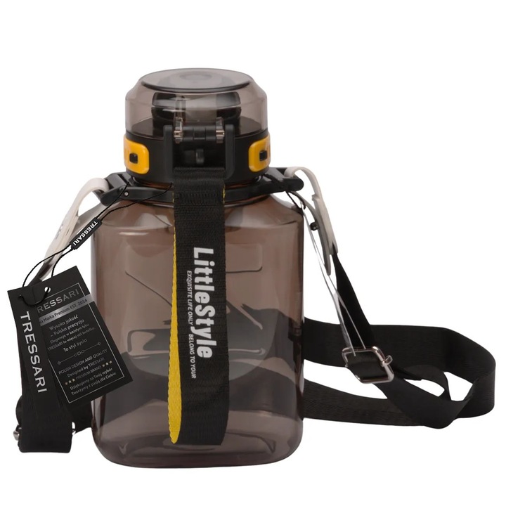 Bidon apa Tressari 920ml negru Tritan fara BPA etans