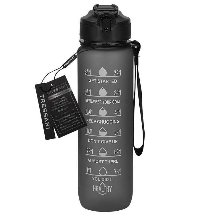 Sticla de apa sport TRESSARI Sticla de apa tritan durabila fara BPA 1000ml