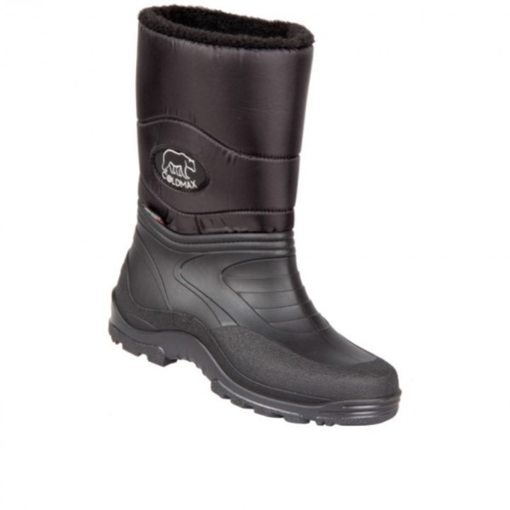 Cizme de iarna din pvc, imblanite, impermeabile, Coldmax Negru 43