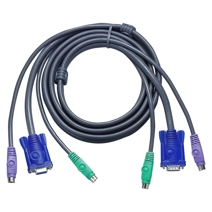 KVM kábel Aten 3m PS/2 fekete