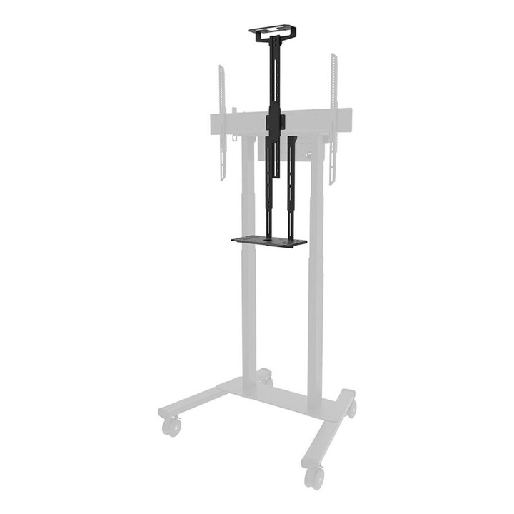 Стойка за телевизор, модел NEOMOUNTS MOVE AV1-875BL, максимална товароносимост 9 кг, универсален адаптер и Bose Professional, черен цвят.