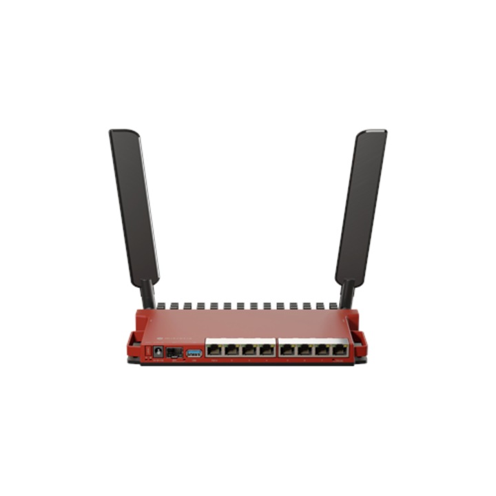 OEM MikroTik vezeték nélküli router L009UiGS-2HaxD-IN 802.11ax, 10/100/1000 Mbit/s, 8 Ethernet LAN port, 1x USB 3.0, külső