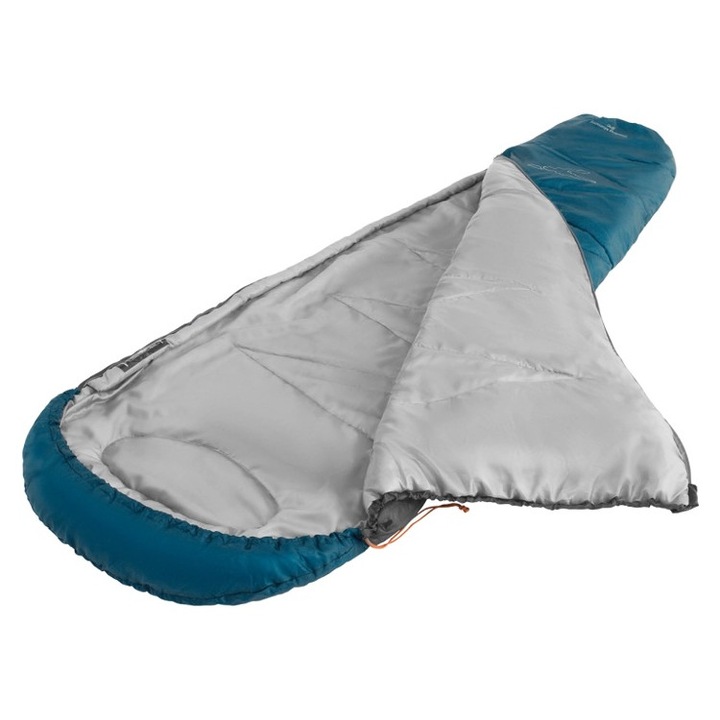 Sac de dormit Easy Camp Starling Mummy, 210x75x50cm, deschidere bidirectionala, albastru, teal