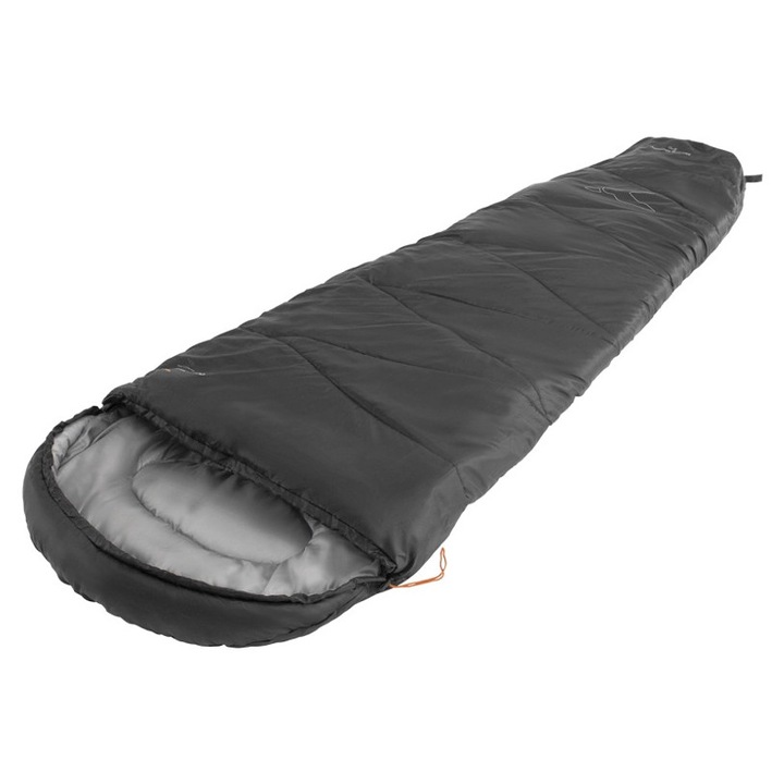 Sac de dormit Easy Camp Starling Mummy, 210x75x50cm, deschidere bidirectionala, negru, teal