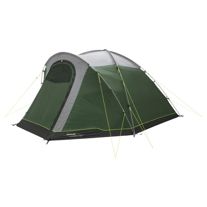 Cort camping Outwell Cloud 5, 2 camere, 4 persoane, verde, gri