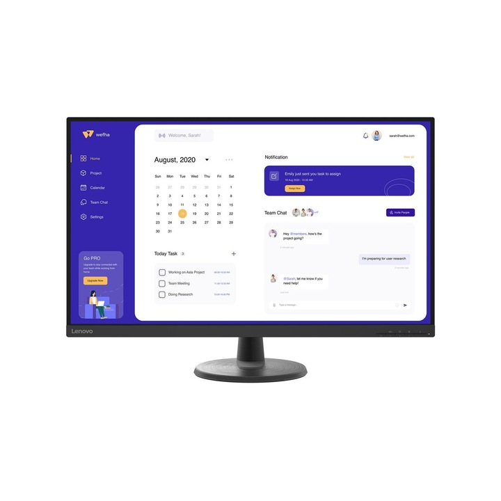Lenovo Gaming Monitor 31.5" 4K Ultra HD, Fekete, 4 ms, 80x45cm