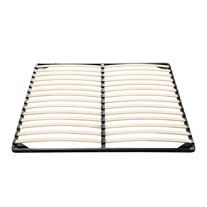 Somiera pat, cadru metalic + lamele lemn stratificat, fara picioare, 140 x 200 cm, 1C