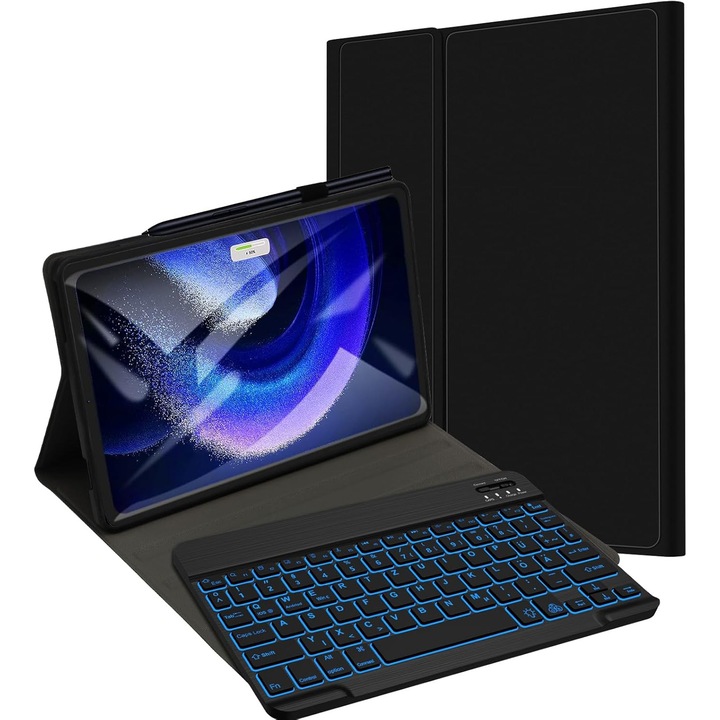 Husa cu tastatura iluminata RGB detasabila pentru Xiaomi Pad 6 Pad 6 Pro negru
