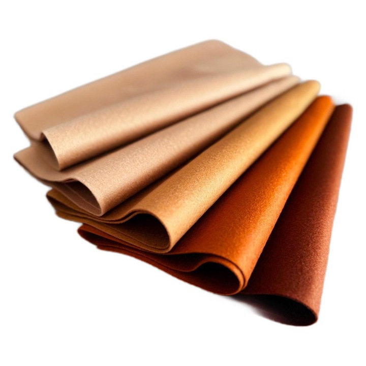Fetru moale 1mm mix set 5 buc/25*55cm, maro