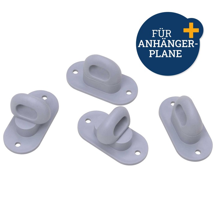 Комплект от 4 въртящи се държача за брезент Filmer, светлосиви, 70x34x40 мм