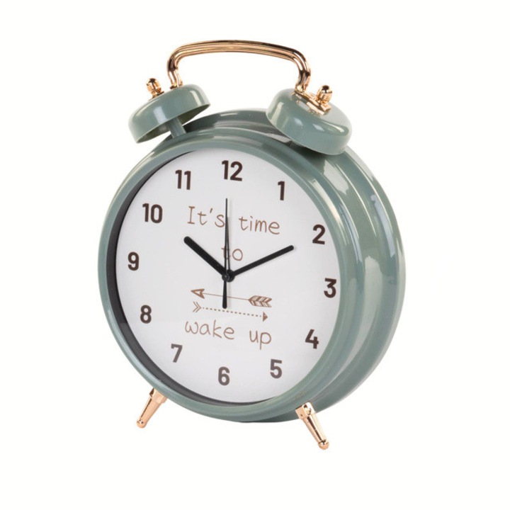 Klasszikus stílusú gyerek ébresztőóra - menta