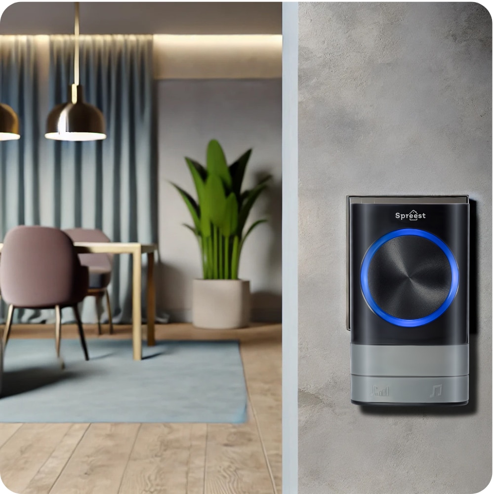 Sonerie fara fir Spreest® P189189-BB, wireless, digitala, electrica ...