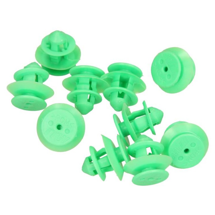 Set 10 cleme auto pentru tapiterie, Romix, verde, pentru DB Sprinter 06-/Viano 04-/Vito 04-