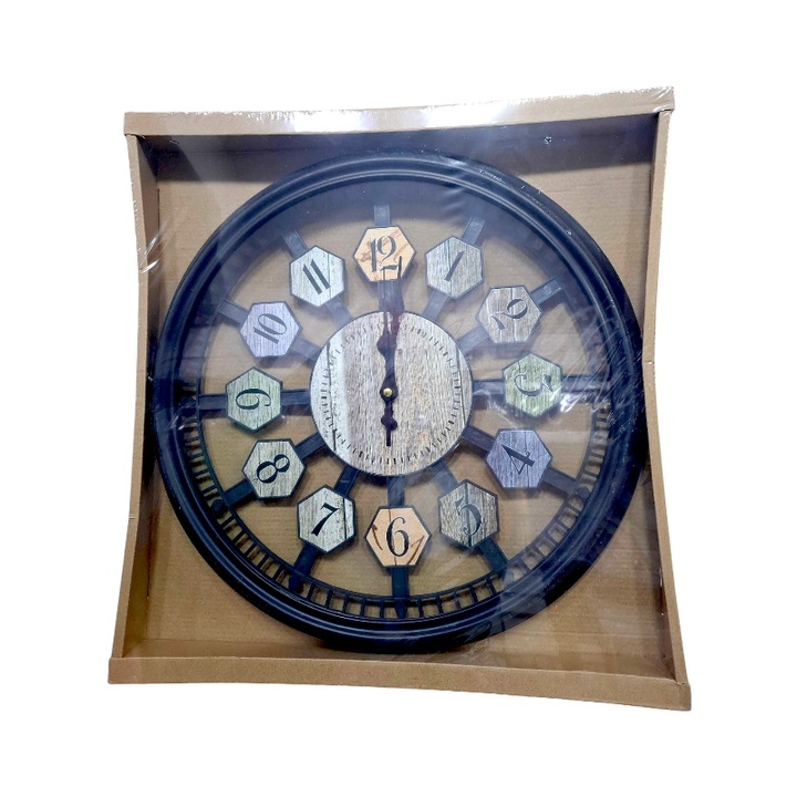 Ceas decorativ, Tradesor, TZ690T, 43cm, negru