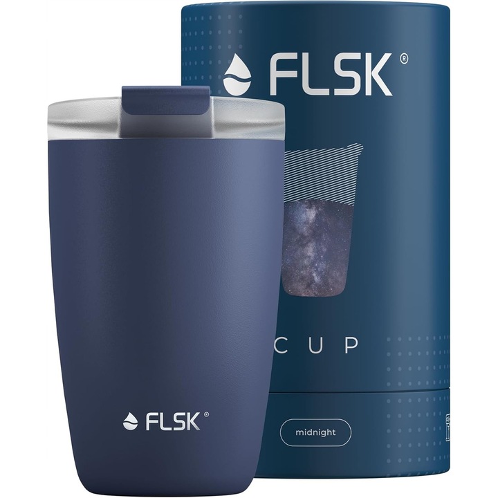 Термос чаша FLSK, 500 мл, неръждаема стомана, синя